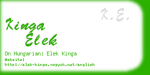 kinga elek business card